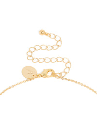 Gold Plated Brass Cubic Zirconia Letter S Tag Necklace - link has visual effect only