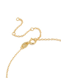Gold Plated Sterling Silver Cubic Zirconia Letter L Bracelet - link has visual effect only