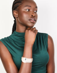 Silver Plated Chunky Hinged Molten Bangle - link has visual effect only