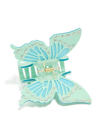 Teal Diamante Butterfly Claw Clip - link has visual effect only