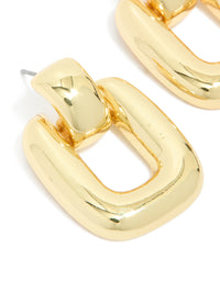Gold Plated Brass Classic Doorknocker Earrings - link has visual effect only