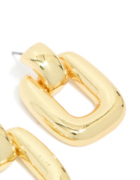 Gold Plated Brass Classic Doorknocker Earrings - link has visual effect only