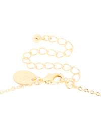 Gold Plated Brass Cubic Zirconia Pave Evil Eye Necklace - link has visual effect only