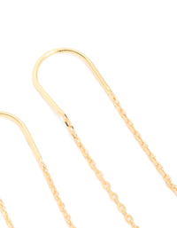 Gold Plated Freshwater Pearl & Cubic Zirconia Threader Drop Earrings - link has visual effect only
