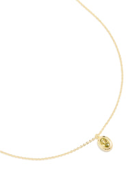 Gold Plated Brass Peridot Cubic Zirconia August Birthstone Necklace - link has visual effect only