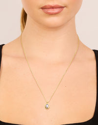 Gold Plated Brass Light Amethyst Cubic Zirconia June Birthstone Necklace - link has visual effect only