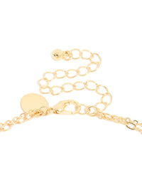 Gold Plated Cubic Zirconia Layered Y-Necklace - link has visual effect only