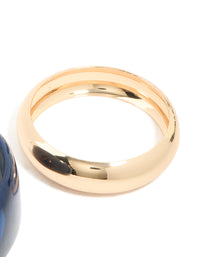 Dark Acrylic & Gold Bangles 2-Pack - link has visual effect only