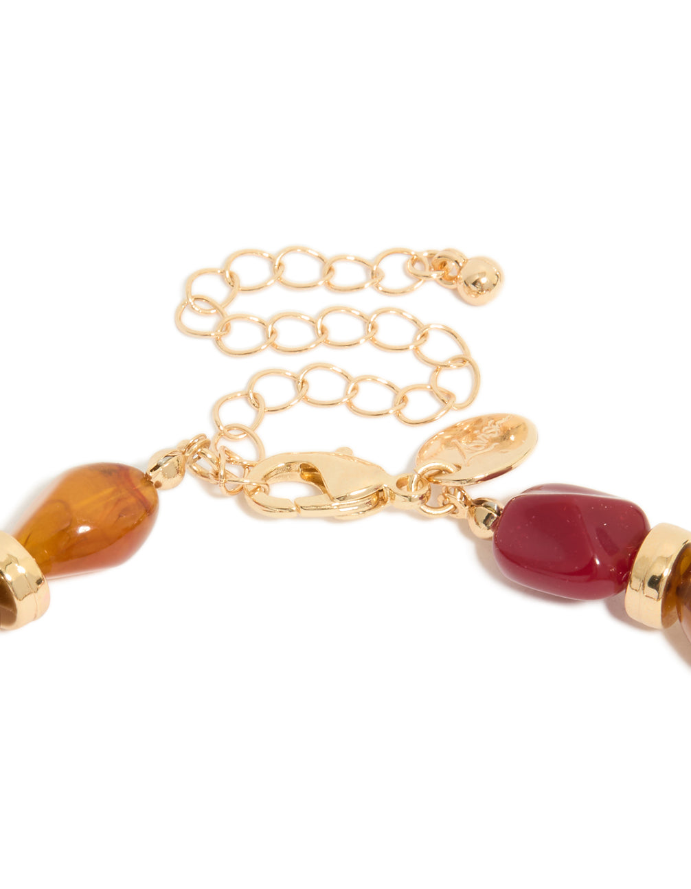 Multicoloured Beaded Organic Shape Graduating Necklace