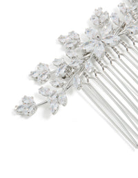 Silver Diamante Dainty Peta Hairl Comb - link has visual effect only