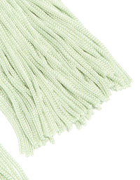 Light Green Fabric Tassel Drop Earrings - link has visual effect only
