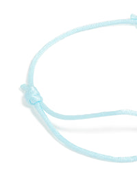 Waterproof Gold Plated Stainless Steel & Light Blue Cord Adjustable Bracelet - link has visual effect only