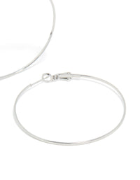 Surgical Steel Fine Hoop Earrings 50 MM - link has visual effect only
