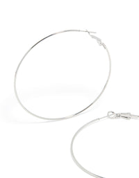 Surgical Steel Fine Hoop Earrings 60 MM - link has visual effect only