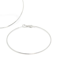 Surgical Steel Fine Hoop Earrings 60 MM - link has visual effect only