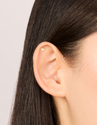 Gold Plated Titanium Heart Flat Back Studs - link has visual effect only