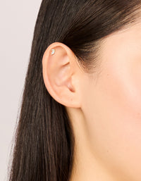 Gold Plated Titanium  Marquise Cubic Zirconia Flat Back Studs - link has visual effect only