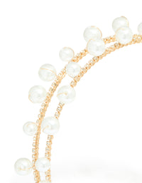 Gold Scattered Pearl Double Headband - link has visual effect only