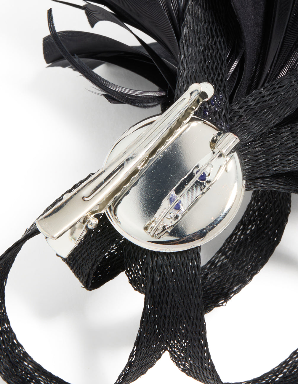 Black Loop Feather Hair Clip