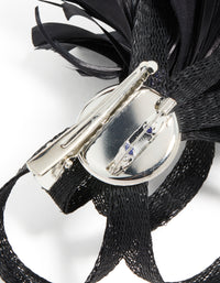 Black Loop Feather Hair Clip - link has visual effect only
