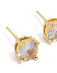 Mens Waterproof Stainless Steel Large Round Cubic Zirconia Stud Earrings - link has visual effect only