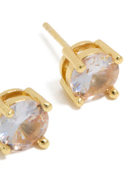 Mens Waterproof Stainless Steel Large Round Cubic Zirconia Stud Earrings - link has visual effect only