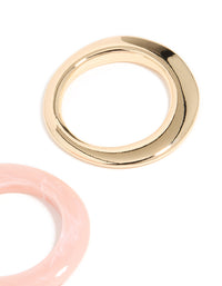 Gold & Pink Acrylic Bangles 2-Pack - link has visual effect only