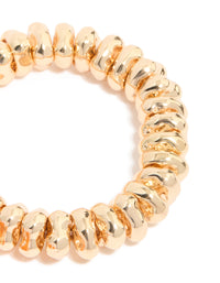 Gold & Orange Beaded Stretch Bracelets 2-Pack - link has visual effect only