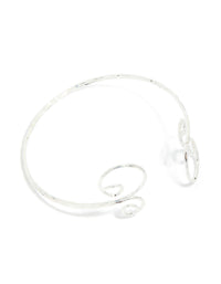 Silver Open Swirl Arm Cuff - link has visual effect only