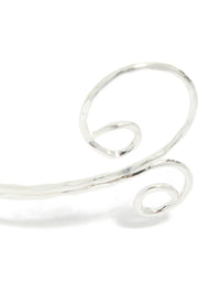 Silver Open Swirl Arm Cuff - link has visual effect only