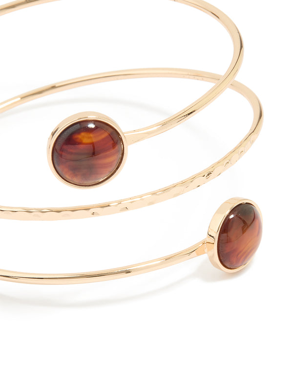 Gold Tiger Eye Arm Cuff