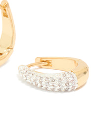 Mixed Metal Plated Small Cubic Zirconia Teardrop Huggie Earrings - link has visual effect only
