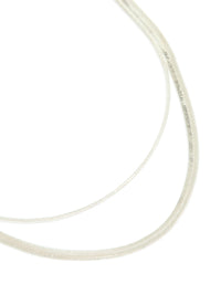 Silver Plated Snake Chain Layered Necklace - link has visual effect only