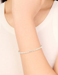 Silver Plated Diamante Tennis Bracelet - link has visual effect only