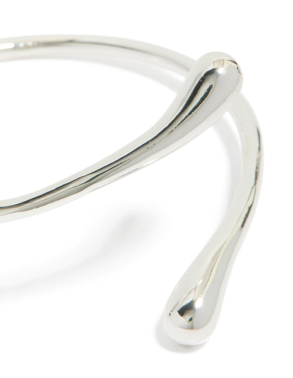 Silver Plated Teardrop Wrap Around Bangle