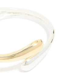 Mixed Metal Plated Wrap Around Bangle - link has visual effect only