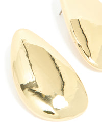 Gold Plated Organic Teardrop Statement Earrings - link has visual effect only