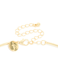 Gold Plated Cubic Zirconia Teardrop Torque Necklace - link has visual effect only