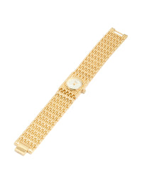 Gold Chunky Chain Bracelet Watch - link has visual effect only
