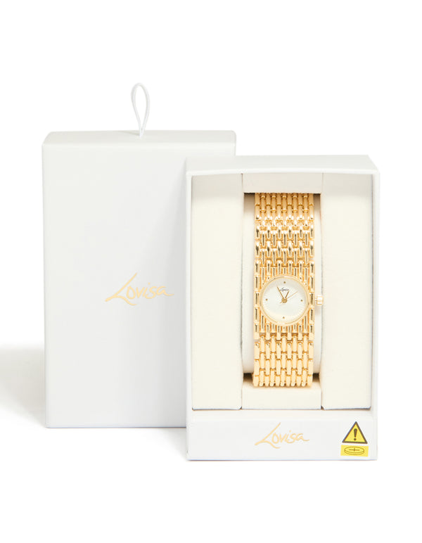 Gold Chunky Chain Bracelet Watch