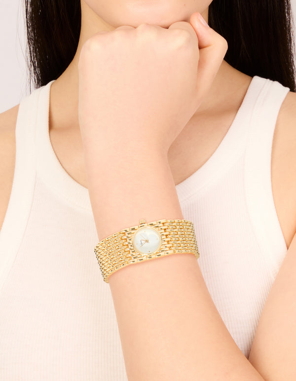 Gold Chunky Chain Bracelet Watch
