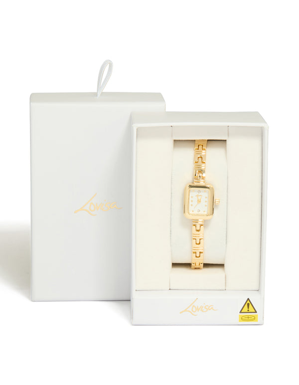 Gold Egyptian Link Mini Watch