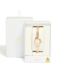 Gold Vintage Mini Square Watch - link has visual effect only