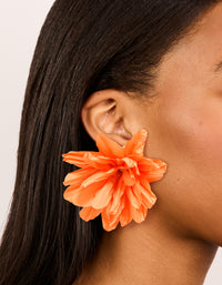 Orange Paper Flower Petal Earrings - link has visual effect only
