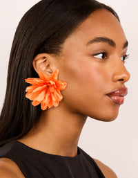 Orange Paper Flower Petal Earrings - link has visual effect only
