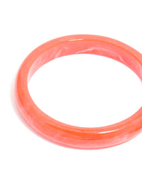 Coral Acrylic Marble Thin Bangles 4-Pack - link has visual effect only