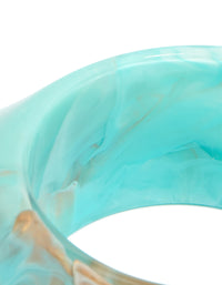 Light Blue Acrylic Marbled Bangle - link has visual effect only