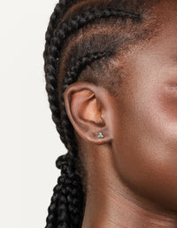 Gold Plated Sterling Silver Blue Flower Stud Earrings - link has visual effect only