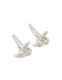 Sterling Silver Cubic Zirconia Knot Stud Earrings - link has visual effect only
