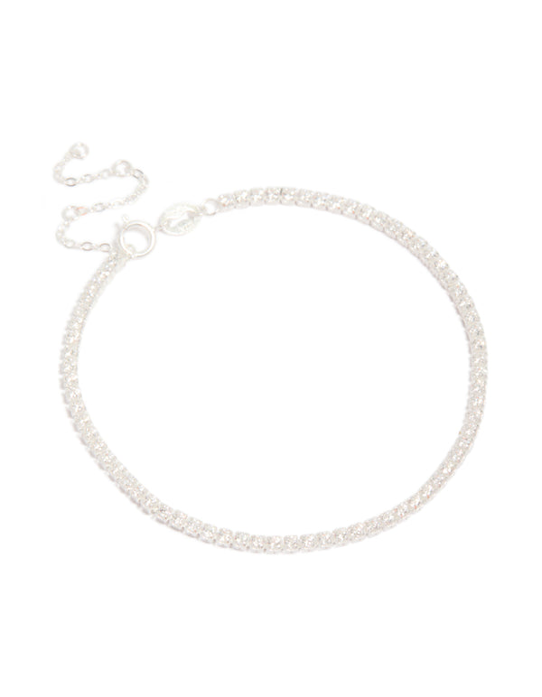 Sterling Silver Cubic Zirconia Tennis Bracelet
